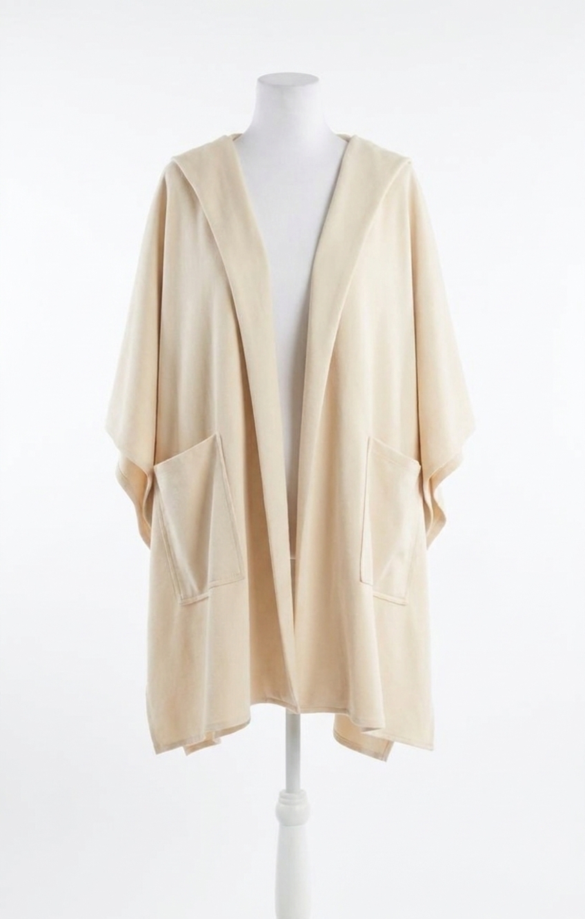 NEW SADIE & SAGE lisha belted poncho in cream